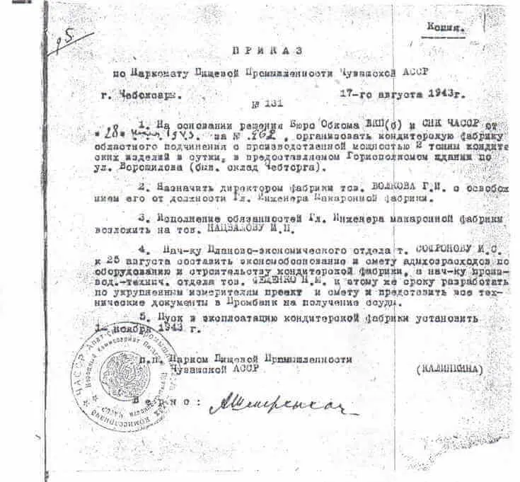 Учреждение фабрики